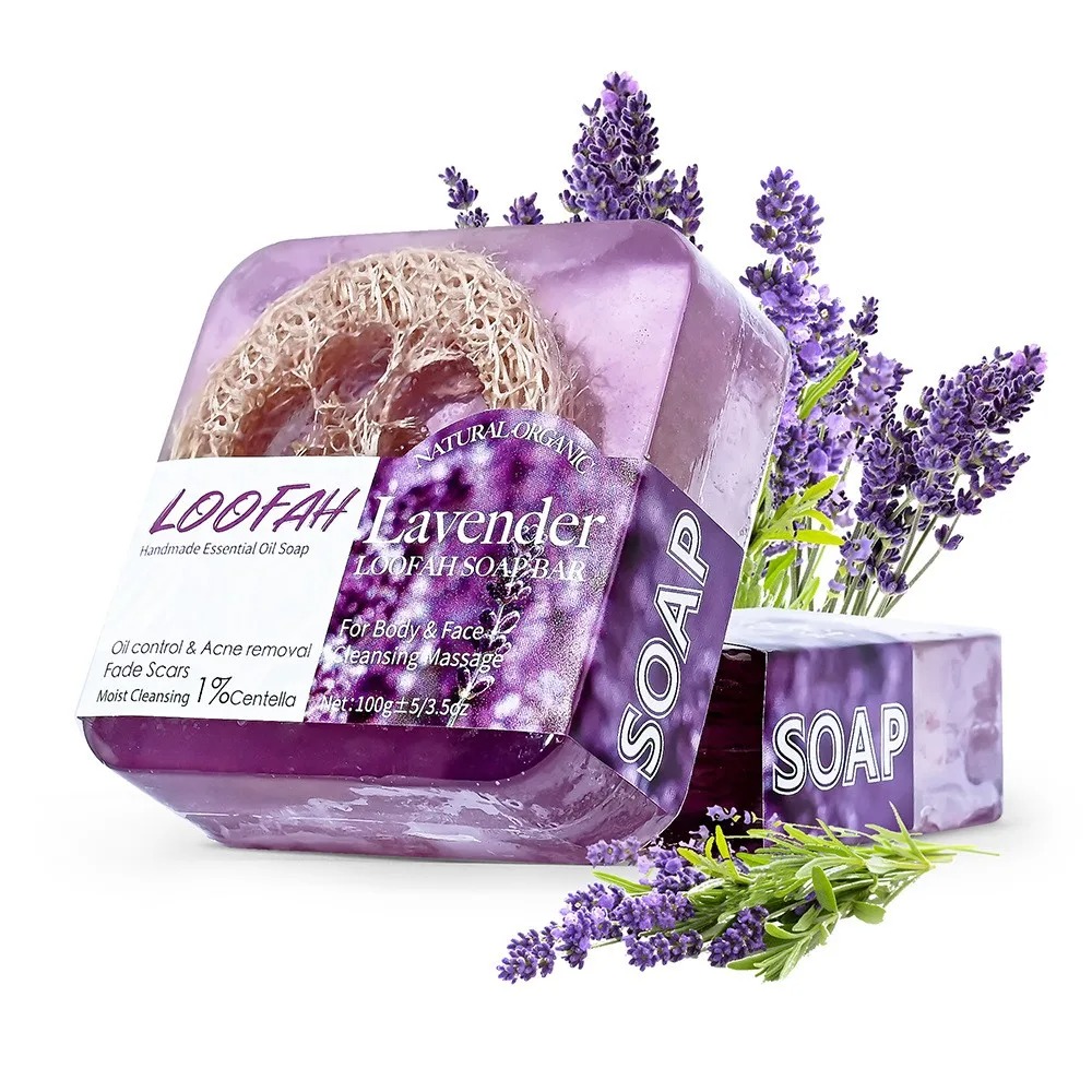 Cleanser Face - 100g Organic Lavender Essential Oil Soap,