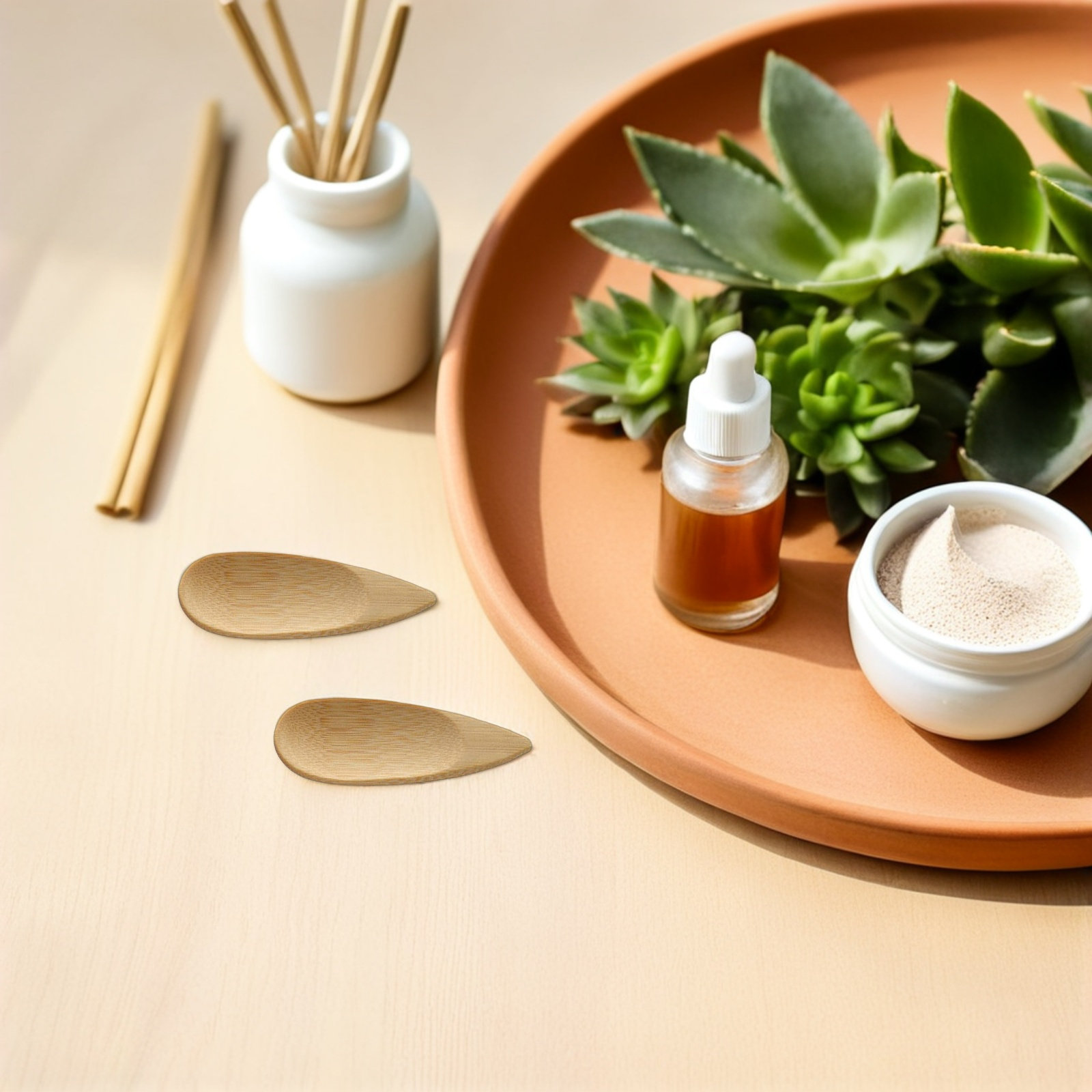 20Pcs Bamboo Facial Cream Scoo - Face Mask Skincare review and price