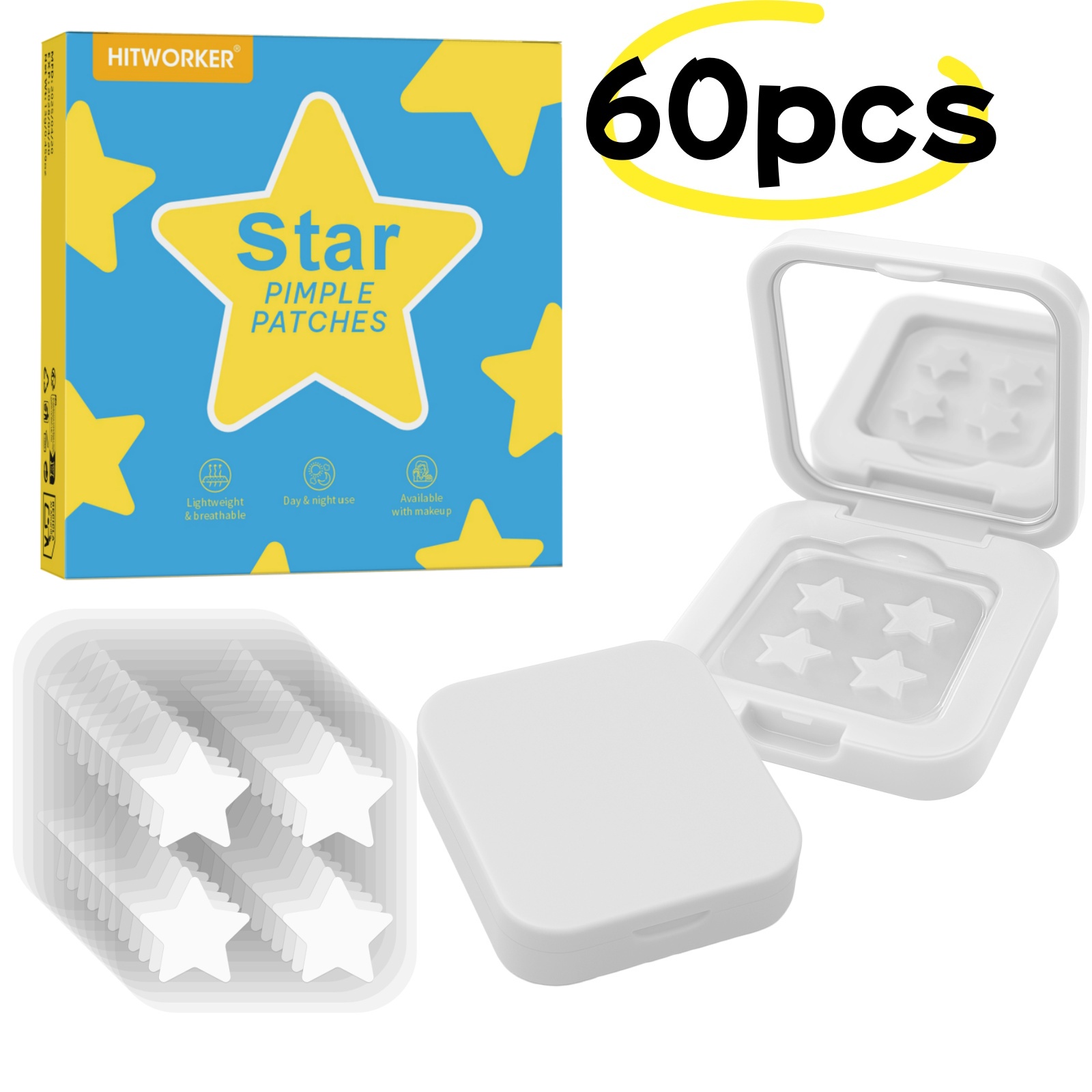60PCS Star Shape Pimple Patche - Face Oil review and price